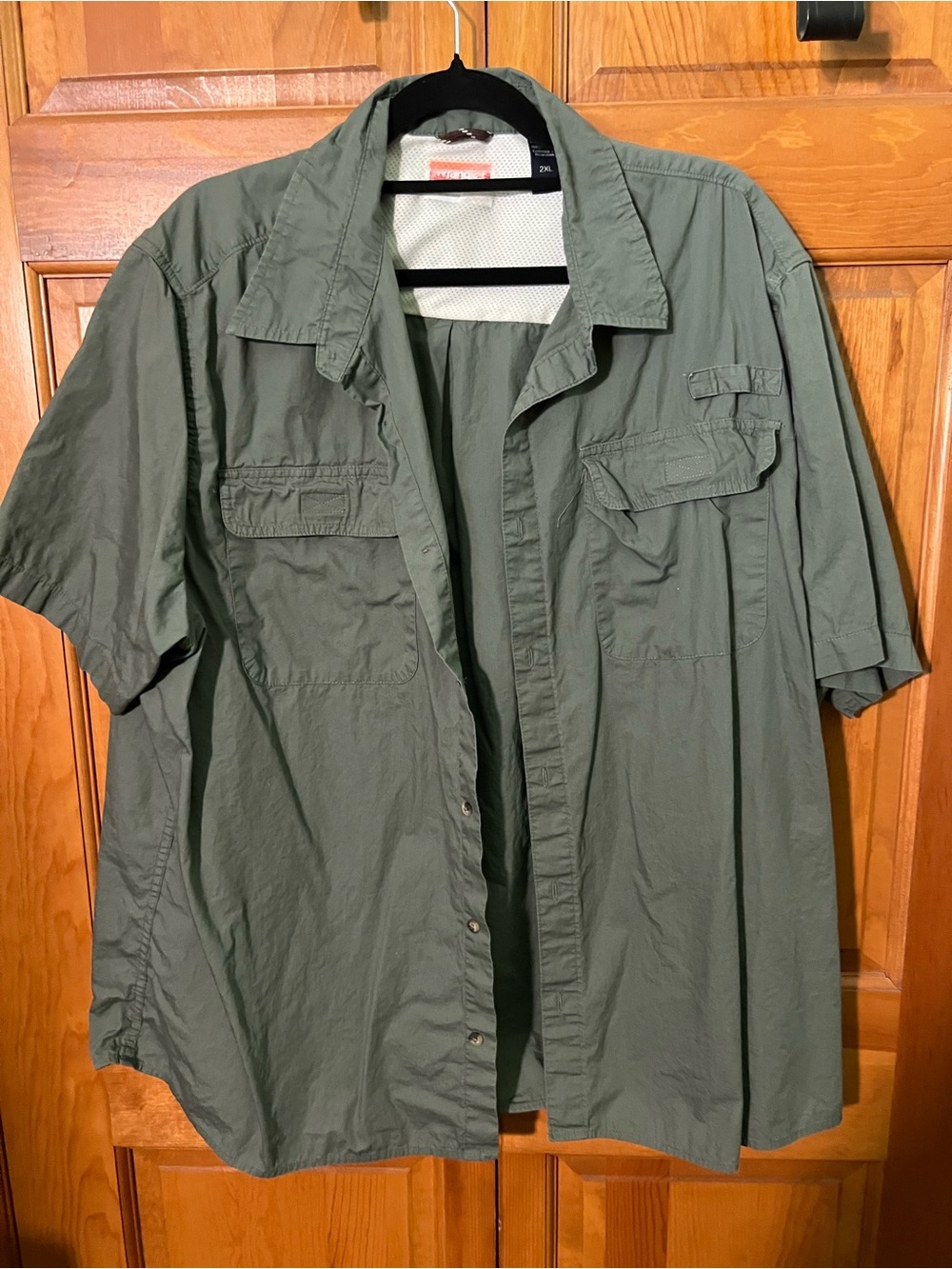 Wrangler Military-Inspired Short Sleeve Field Shirt Jacket - Olive